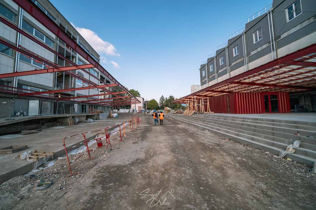 dehors sur le chantier de la wine cellar