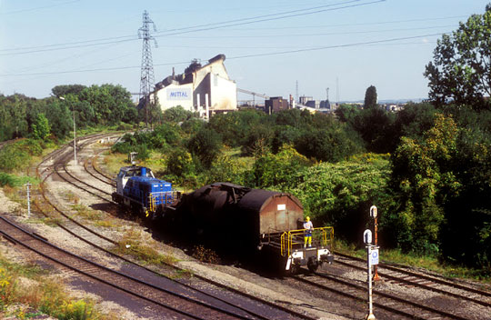 Manœuvre d’une toupille Mittal Gandrange archive 2007
