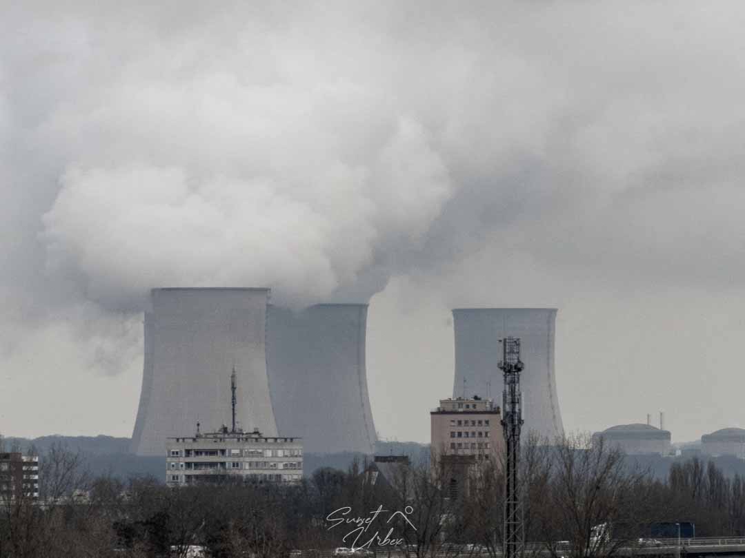 vue depuis le toit à la cimenterie Poyaud