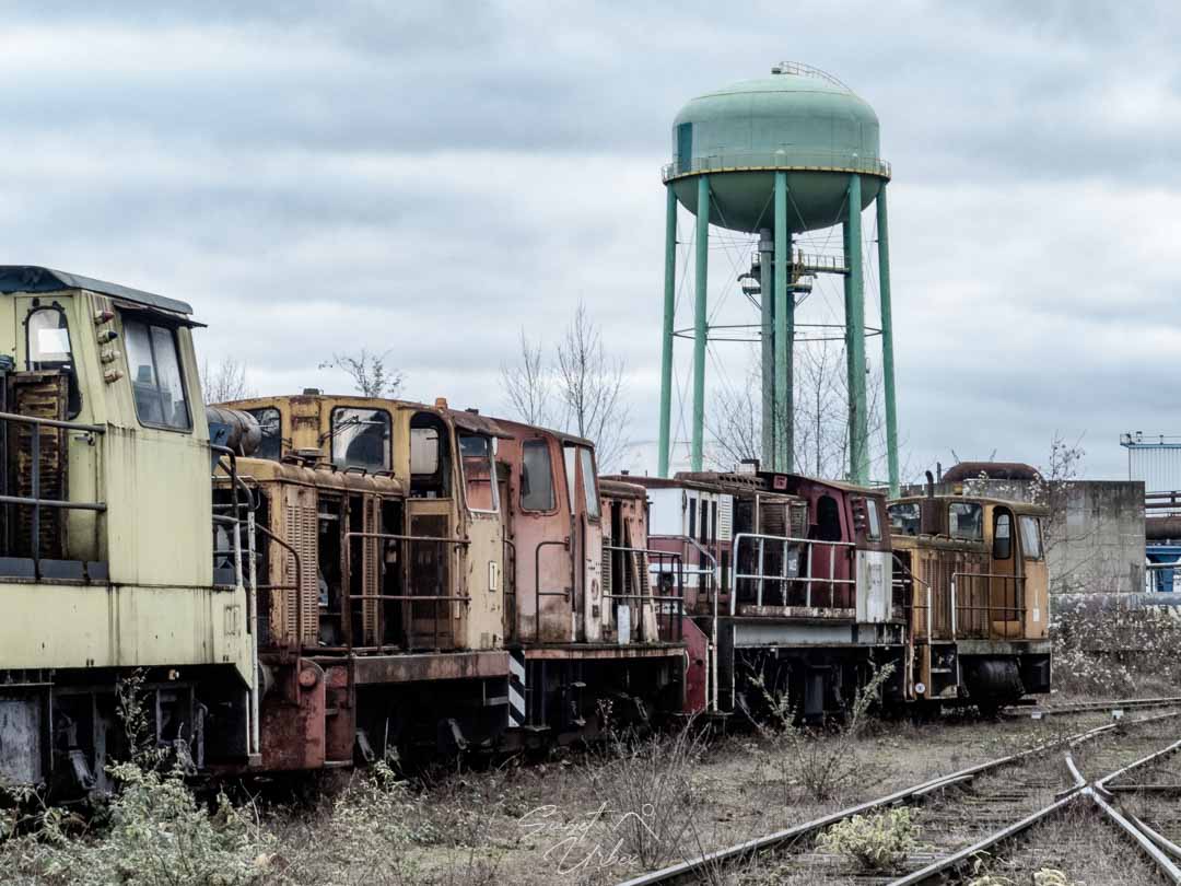 parc ferroviaire à la cimenterie Poyaud