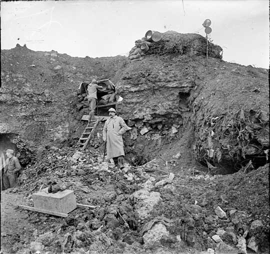 Restes des fortifications du fort de Douaumont (Meuse) 1917