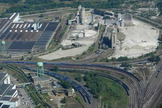 Cimenterie Poyaud vue du ciel